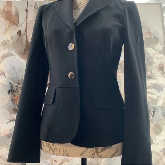 Anne Klein Black Jacket Blazer Tapered Beautiful Condition size 2 - Picture 4 of 7